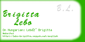 brigitta lebo business card